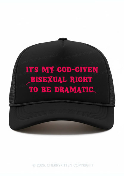 God Given Bisexual Right Pride Y2K Trucker Hat Cherrykitten