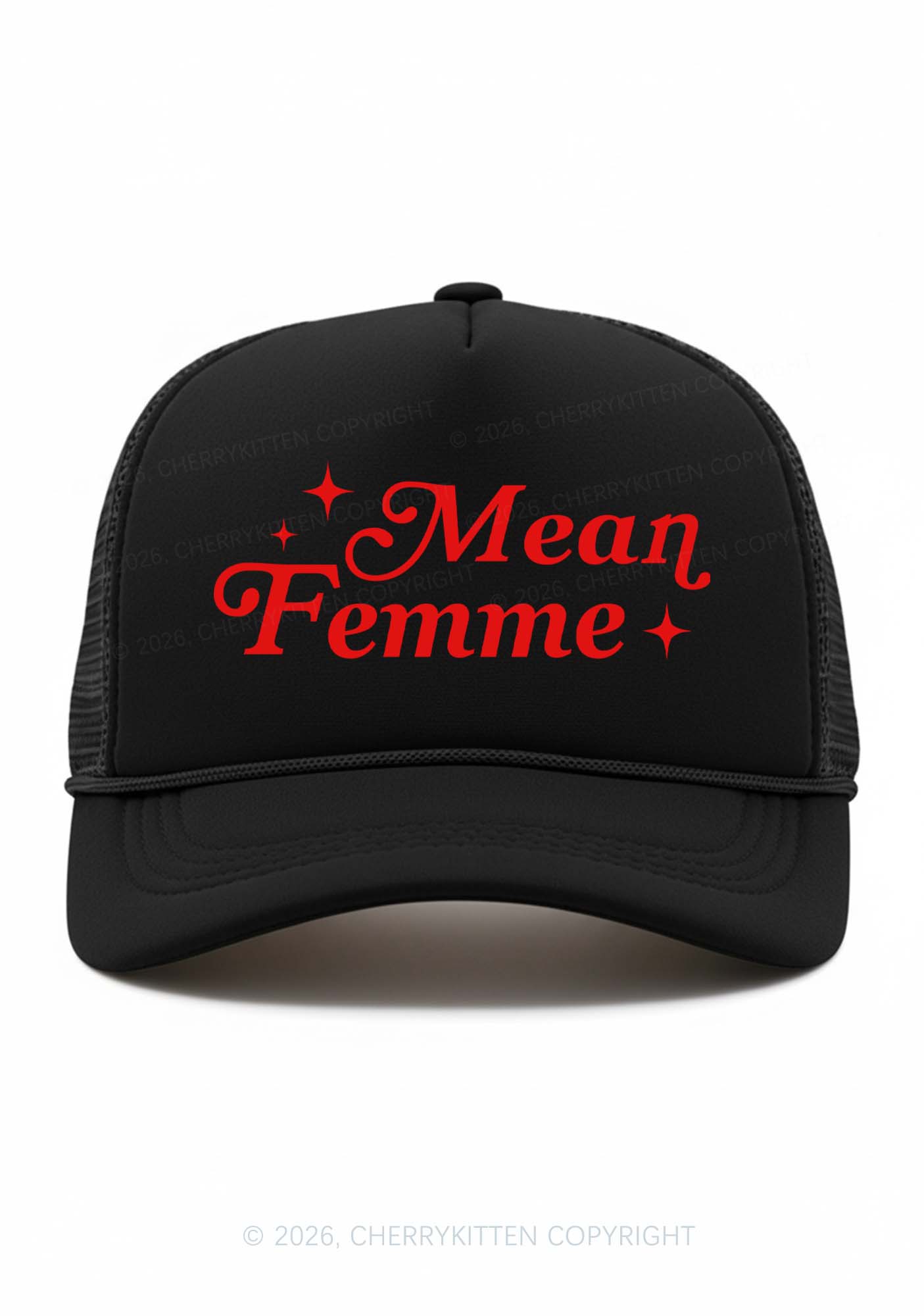 Mean Femme Pride Y2K Trucker Hat Cherrykitten