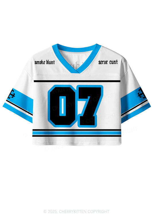 Custom Smoke Blunt Y2K Crop Sport Jersey Shirts Cherrykitten