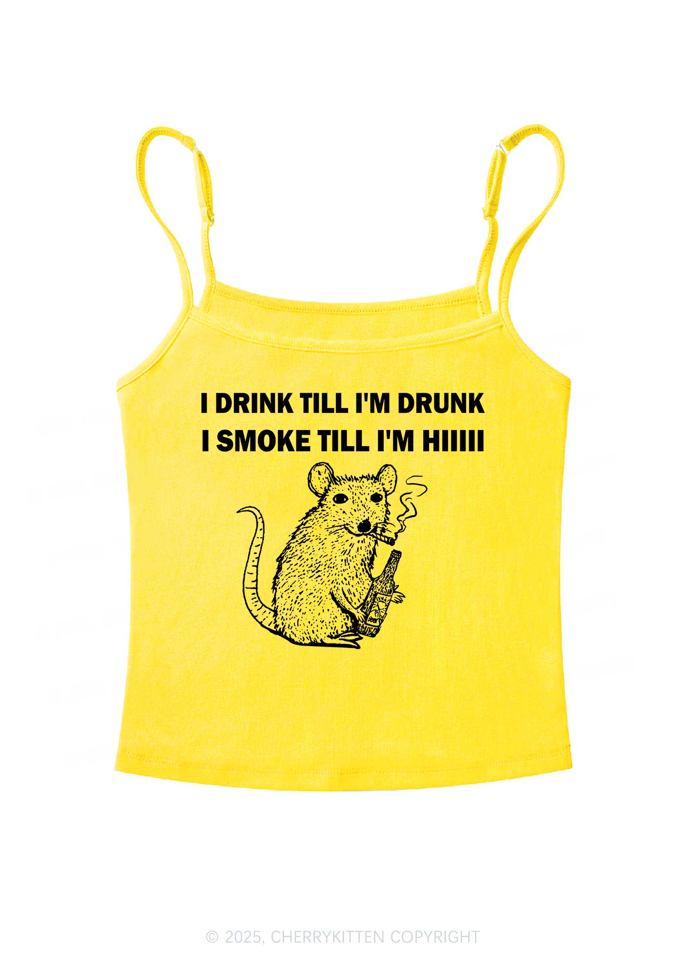 Drunk And Smoke Ratz Y2K Spaghetti Strap Cami Cherrykitten
