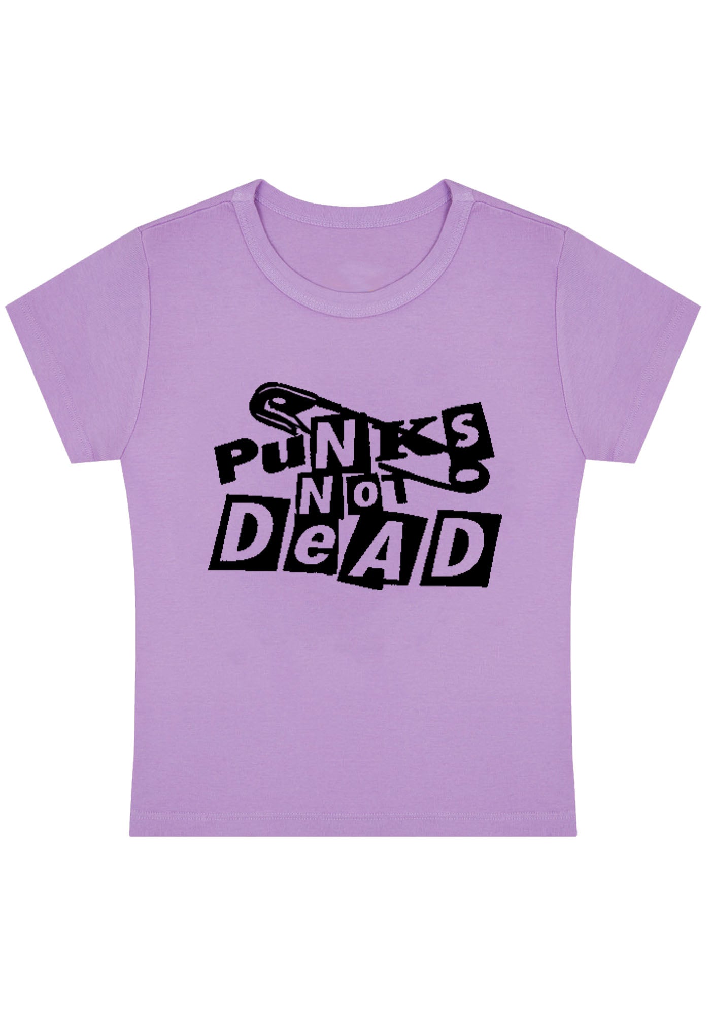 Punks Not Dead Y2K Baby Tee