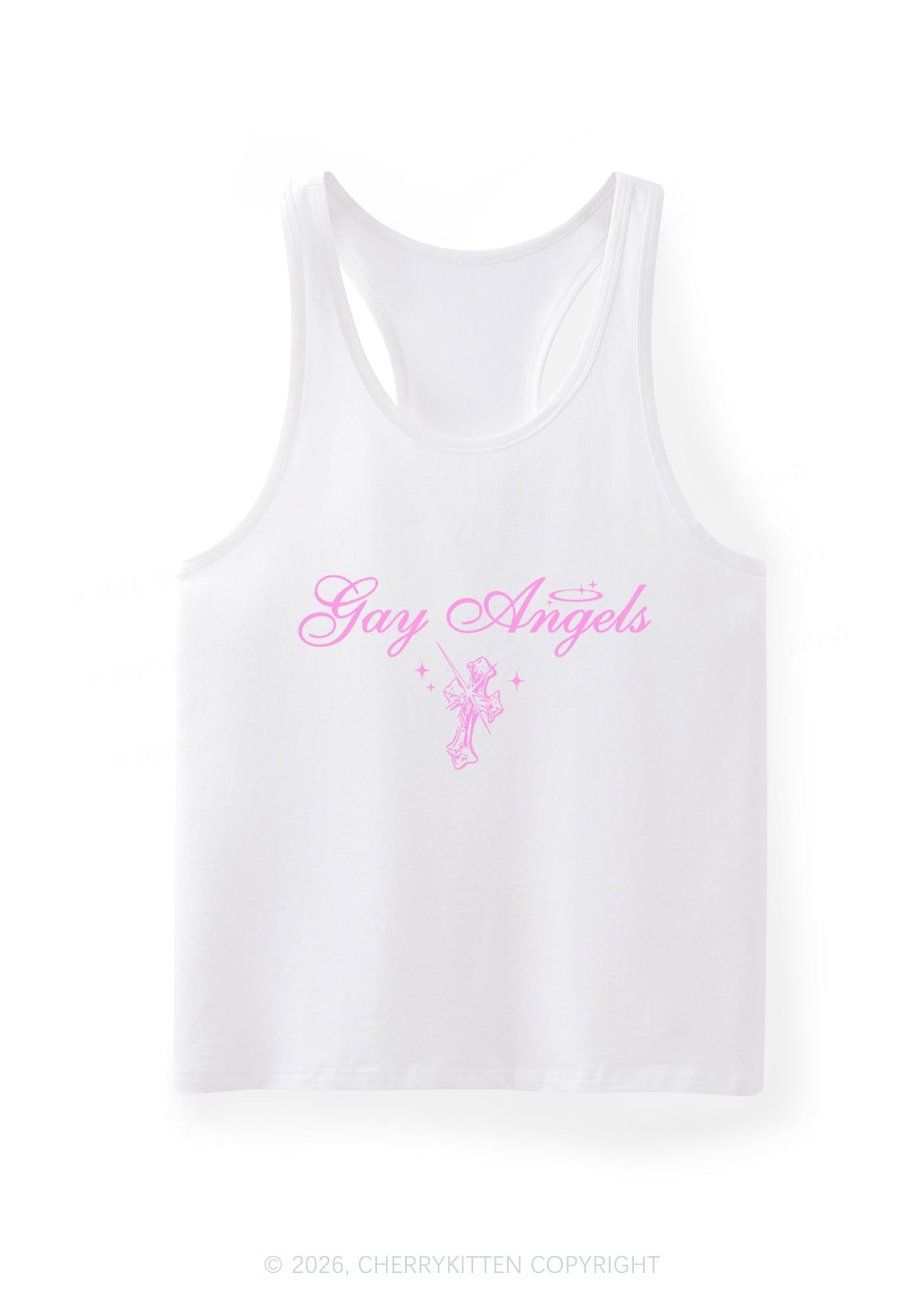 Gay Angels Pride Y2K Men Racerback Tank Top Cherrykitten