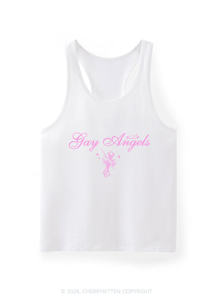Gay Angels Pride Y2K Men Racerback Tank Top Cherrykitten