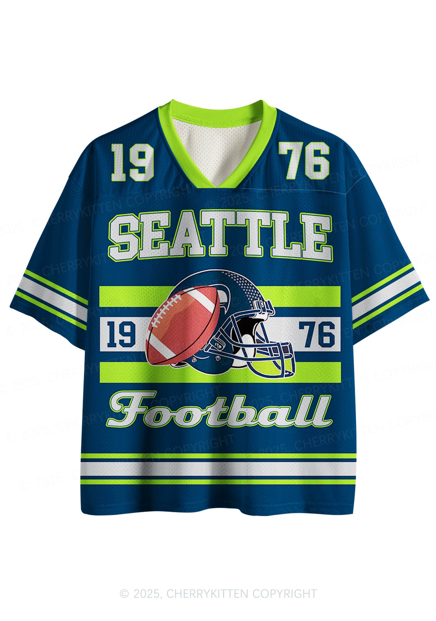 Custom Retro Green Football Team Y2K Sport Jersey Shirts Cherrykitten