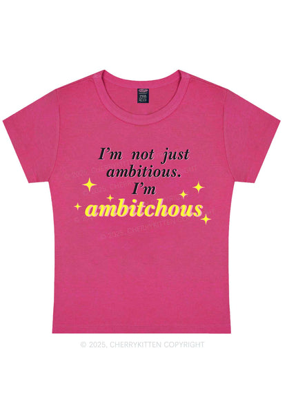 Not Ambitious Im Ambxxchous Y2K Baby Tee Cherrykitten
