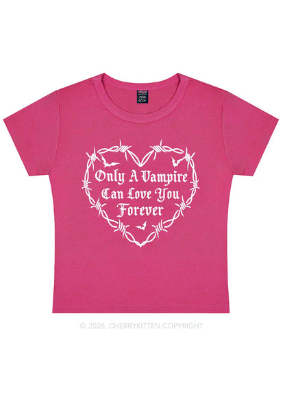 Halloween Vampire Love You Forever Y2K Baby Tee Cherrykitten