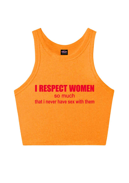 I Respect Women Pride Y2K Crop Tank Top Cherrykitten