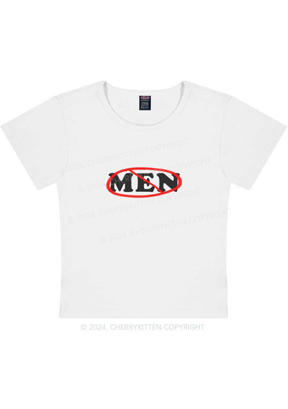 Men Stop Y2K Baby Tee Cherrykitten