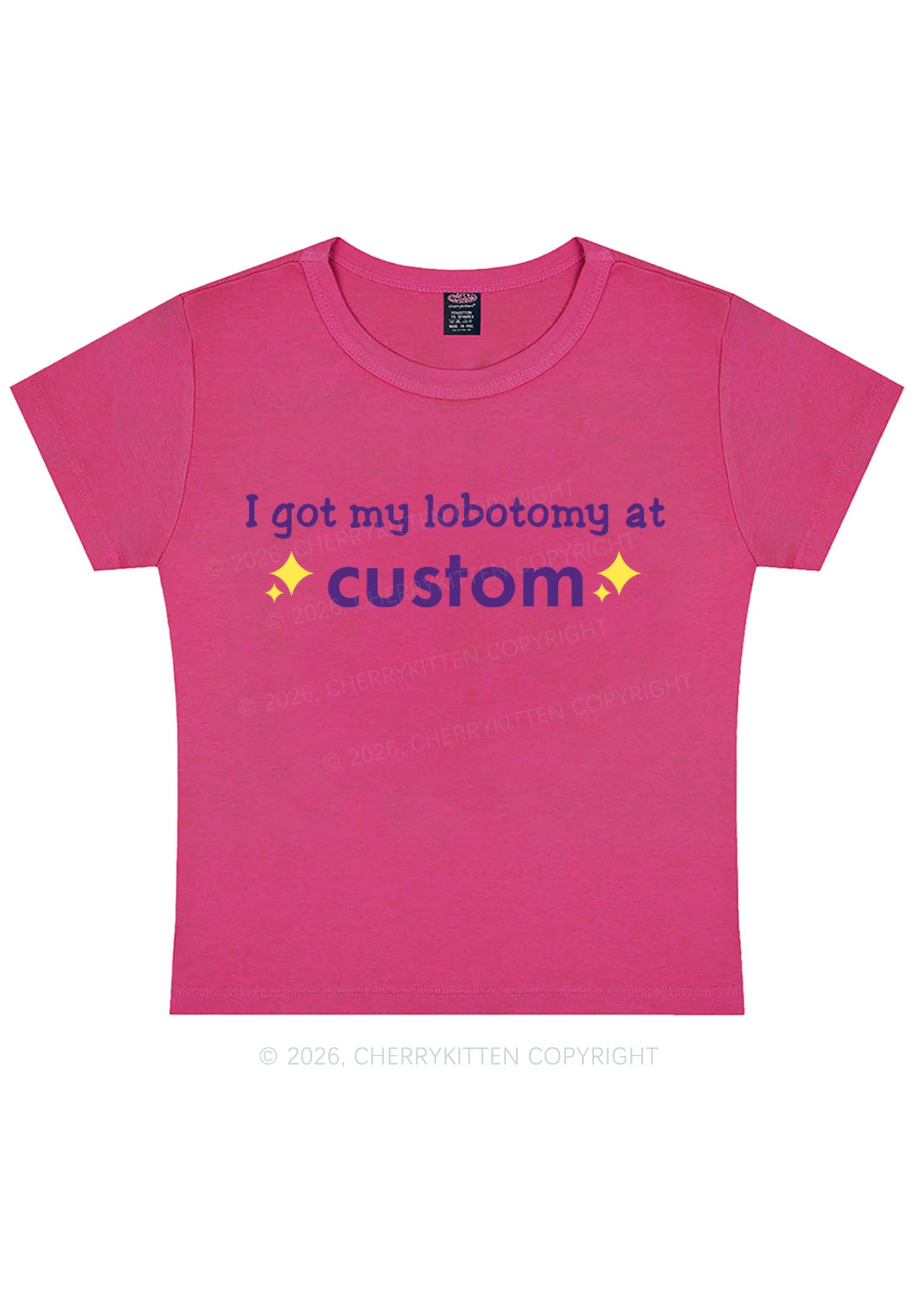 I Got My Lobotomy At Custom Y2K Baby Tee Cherrykitten