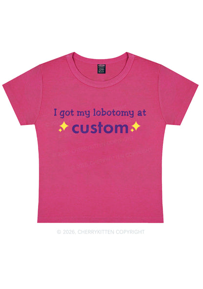 I Got My Lobotomy At Custom Y2K Baby Tee Cherrykitten