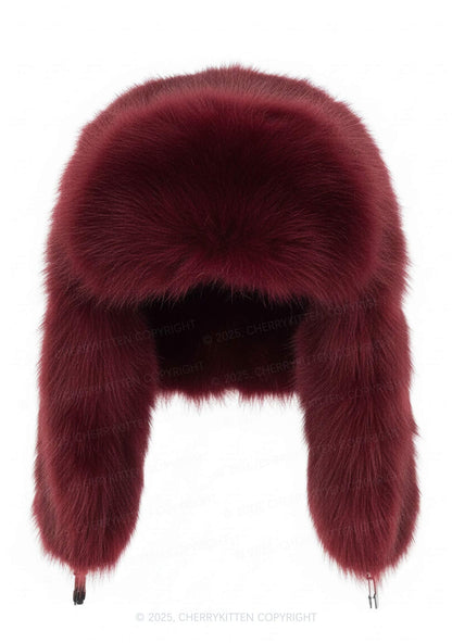 Faux Fur Y2K Trapper Hat Cherrykitten