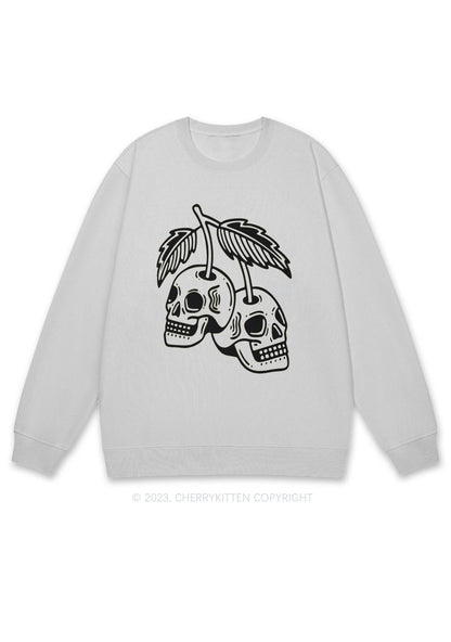 Cherry Skulls Halloween Y2K Sweatshirt Cherrykitten