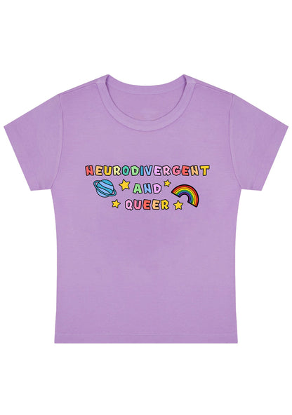 Curvy Neurodivergent And Queer Baby Tee