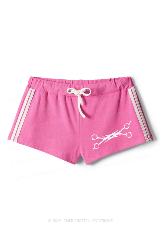 Pink Scissor Pride Y2K Drawstring Mini Shorts Cherrykitten