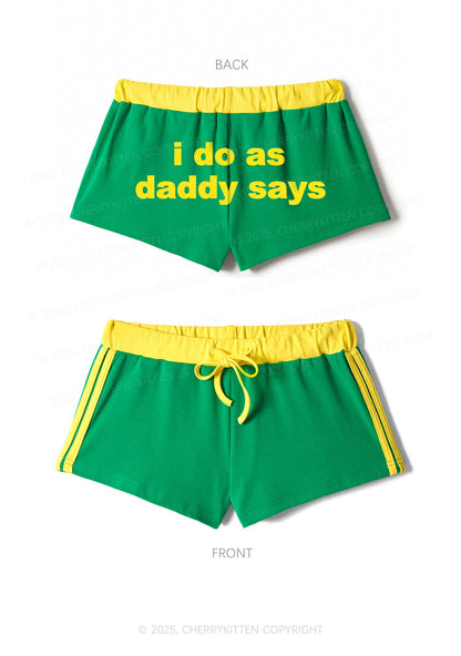 I Do As Daddy Says Y2K Drawstring Mini Shorts Cherrykitten
