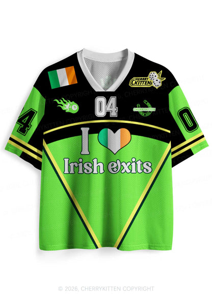 Custom I Love Irish Exits St Patricks Y2K Sport Jersey Shirts Cherrykitten