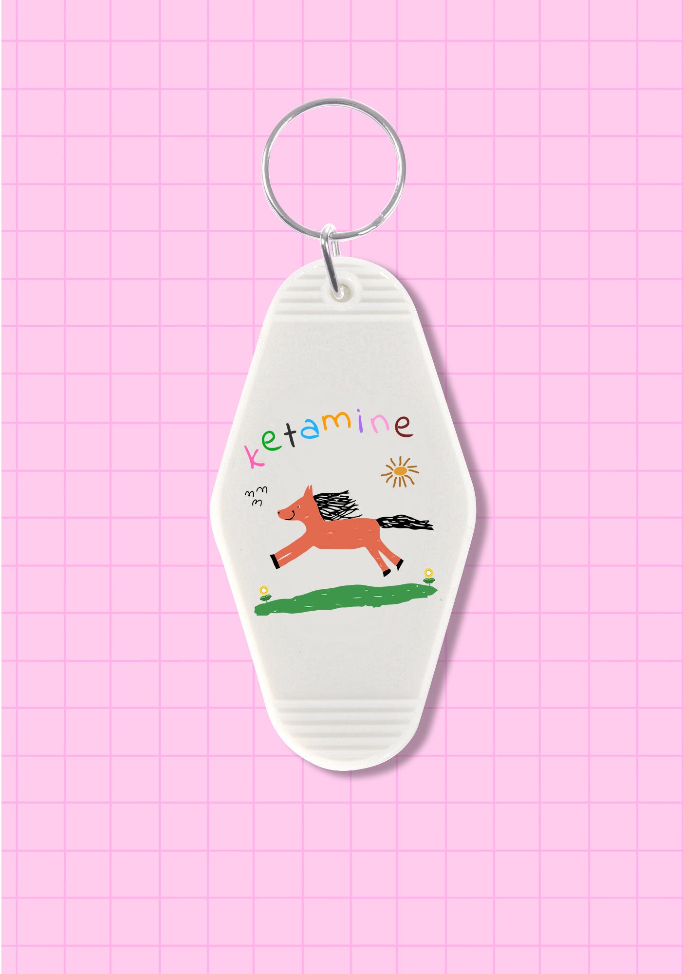 Orange Pony 1Pc Y2K Hotel Keychain Cherrykitten