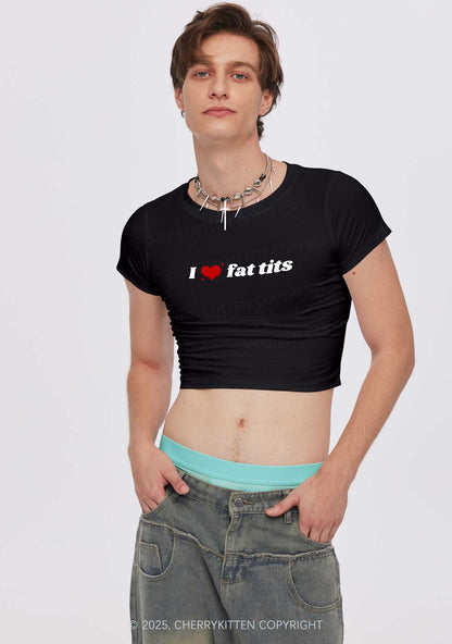I Love Fat Txts Y2K Baby Tee Cherrykitten