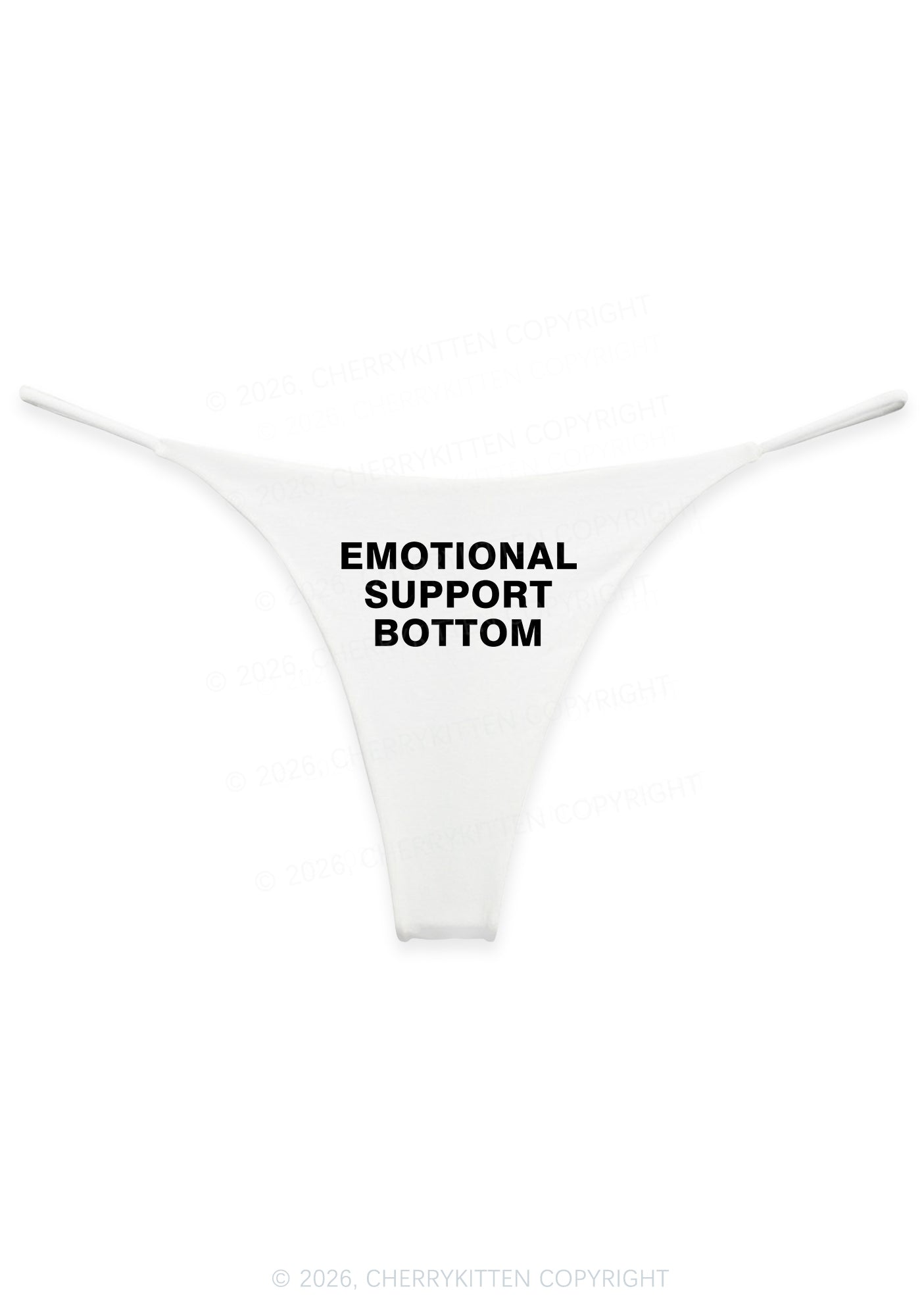Emotional Support Bottom Pride Y2K Bikini String Thong Cherrykitten