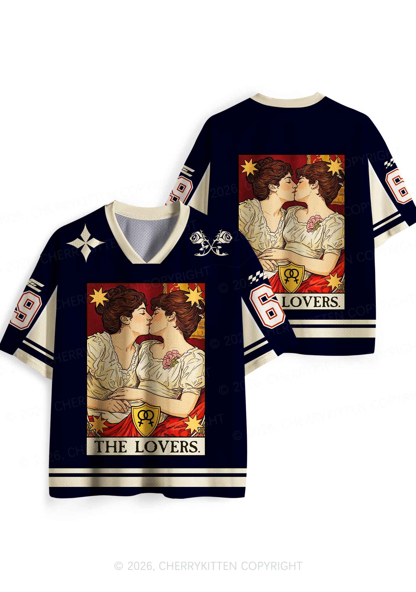 Redhead Women Kissing Pride Y2K Sport Jersey Shirts Cherrykitten