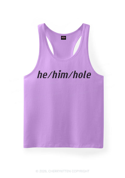 He Him Hole Pride Y2K Men Racerback Tank Top Cherrykitten