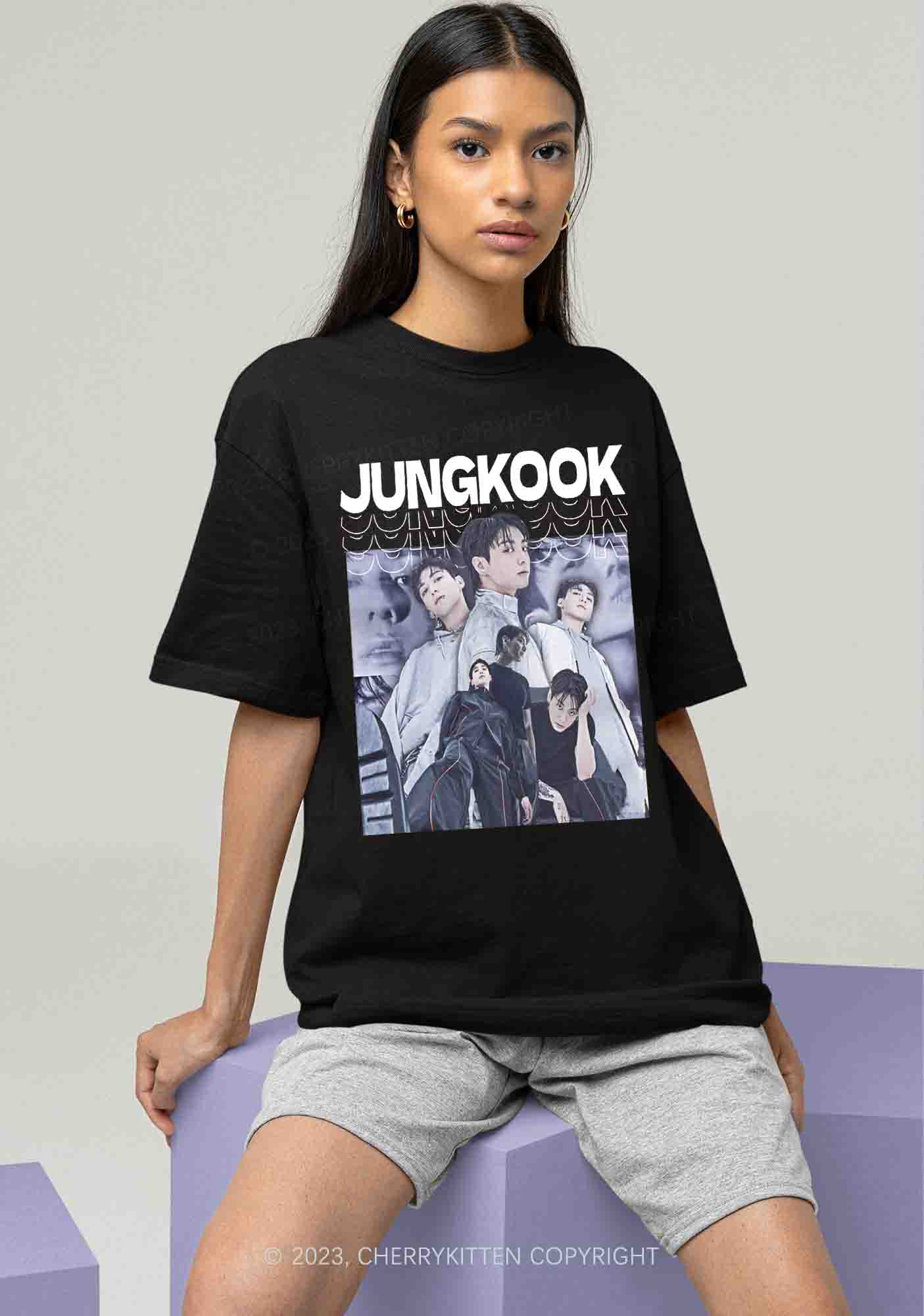 Jungkook Photo Kpop Y2K Chunky Shirt Cherrykitten