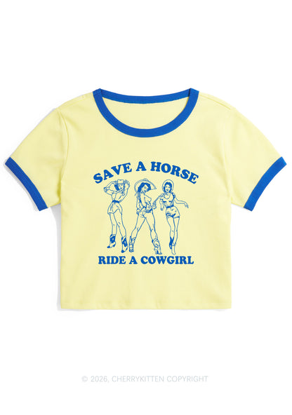 Ride A Cowgirl Pride Y2K Ringer Tee Cherrykitten