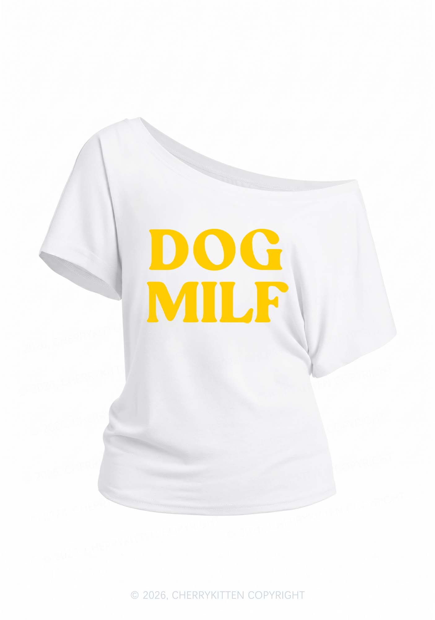 Dog Mxxf Y2K Off Shoulder Tee Cherrykitten