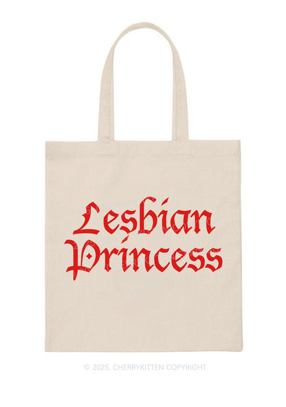 Lesbian Princess Pride Y2K Canvas Tote Bag Cherrykitten