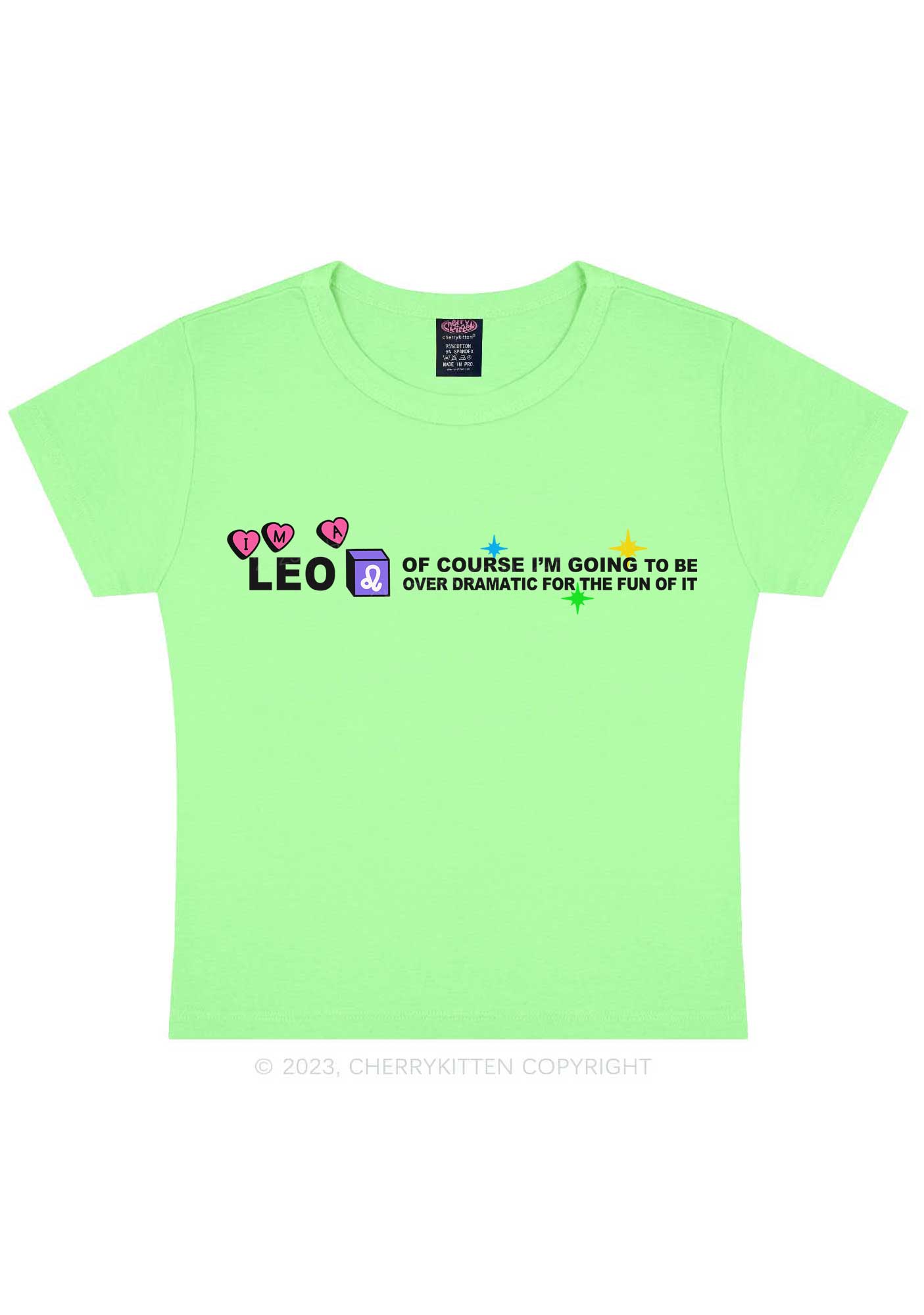 I'm A Leo Y2K Baby Tee Cherrykitten
