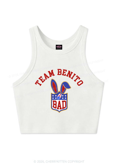 Pink Football Bunny Y2K Crop Tank Top Cherrykitten