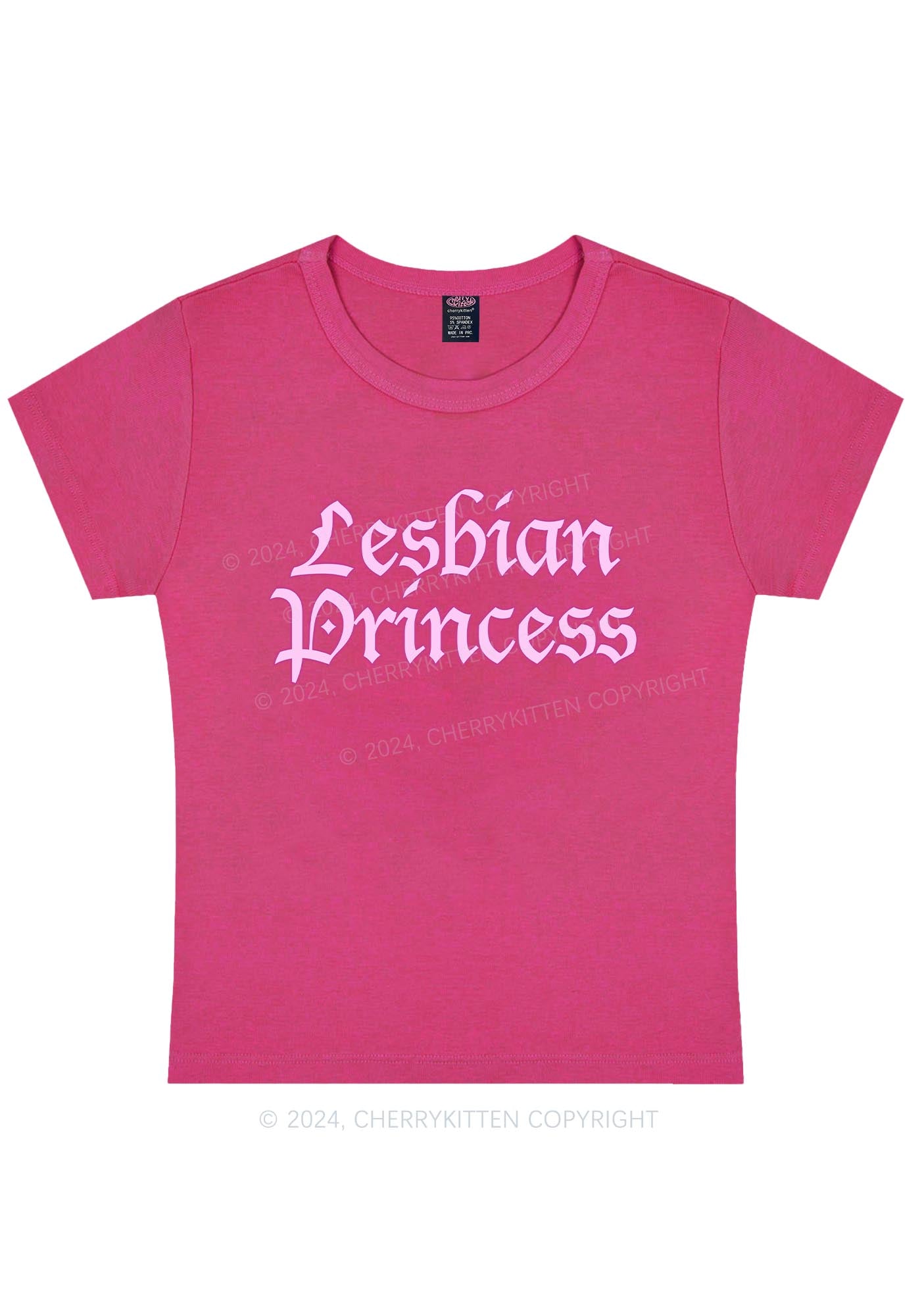 Lesbian Princess Y2K Baby Tee Cherrykitten
