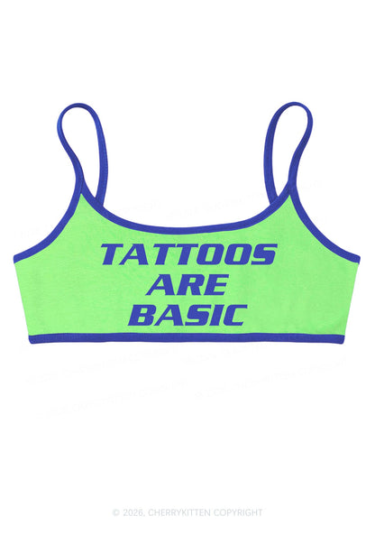 Tattoos Are Basic Y2K Super Crop Cami Cherrykitten
