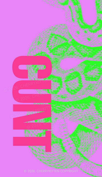 Snake Pink Cxxt Y2K Phone Case Cherrykitten