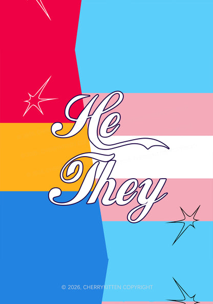 He They Pansexual Trans Flag Pride 1Pc Y2K Pin Badge Cherrykitten