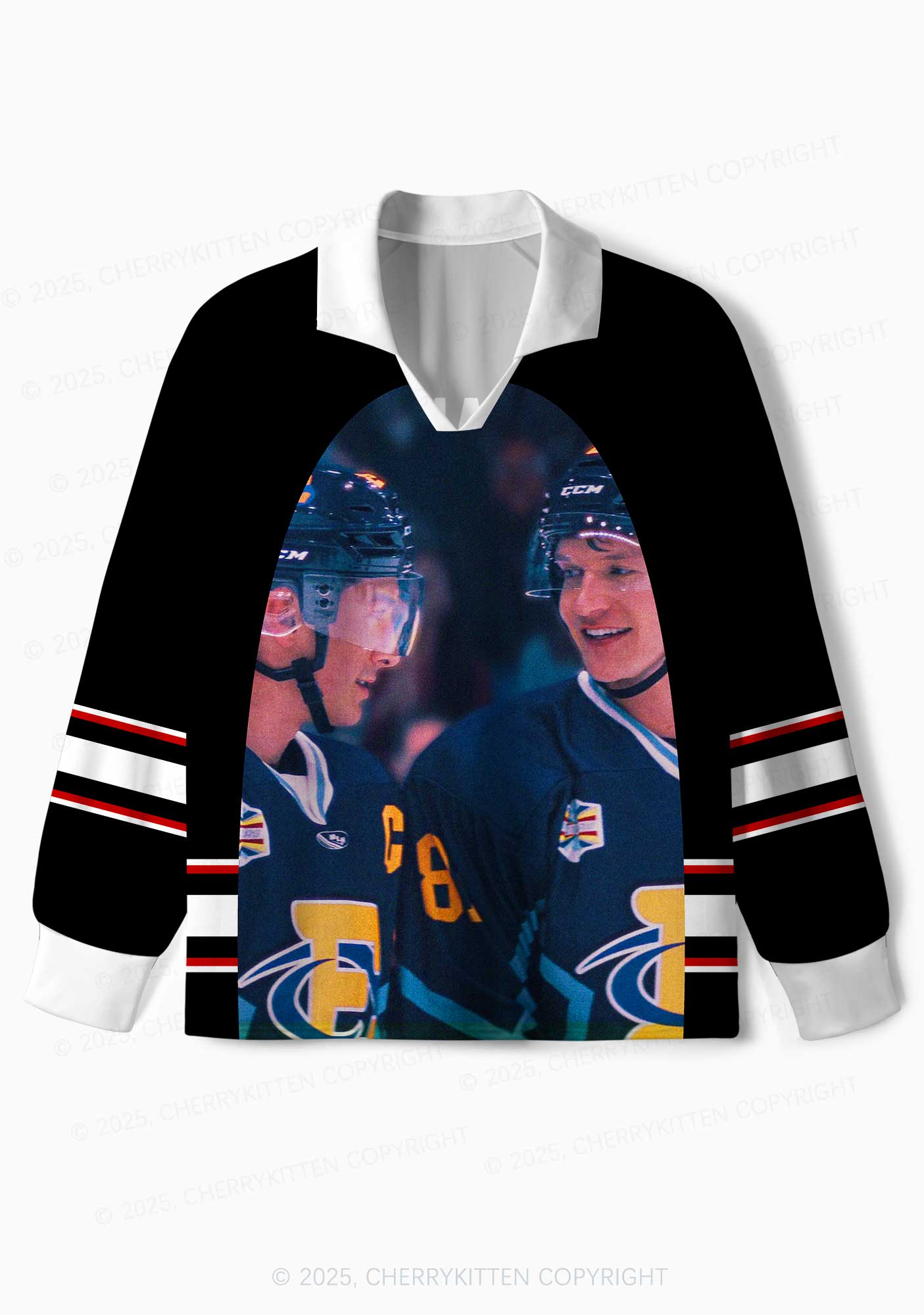 Blue Gaze HR Y2K Long Sleeve Sport Jersey Shirts Cherrykitten