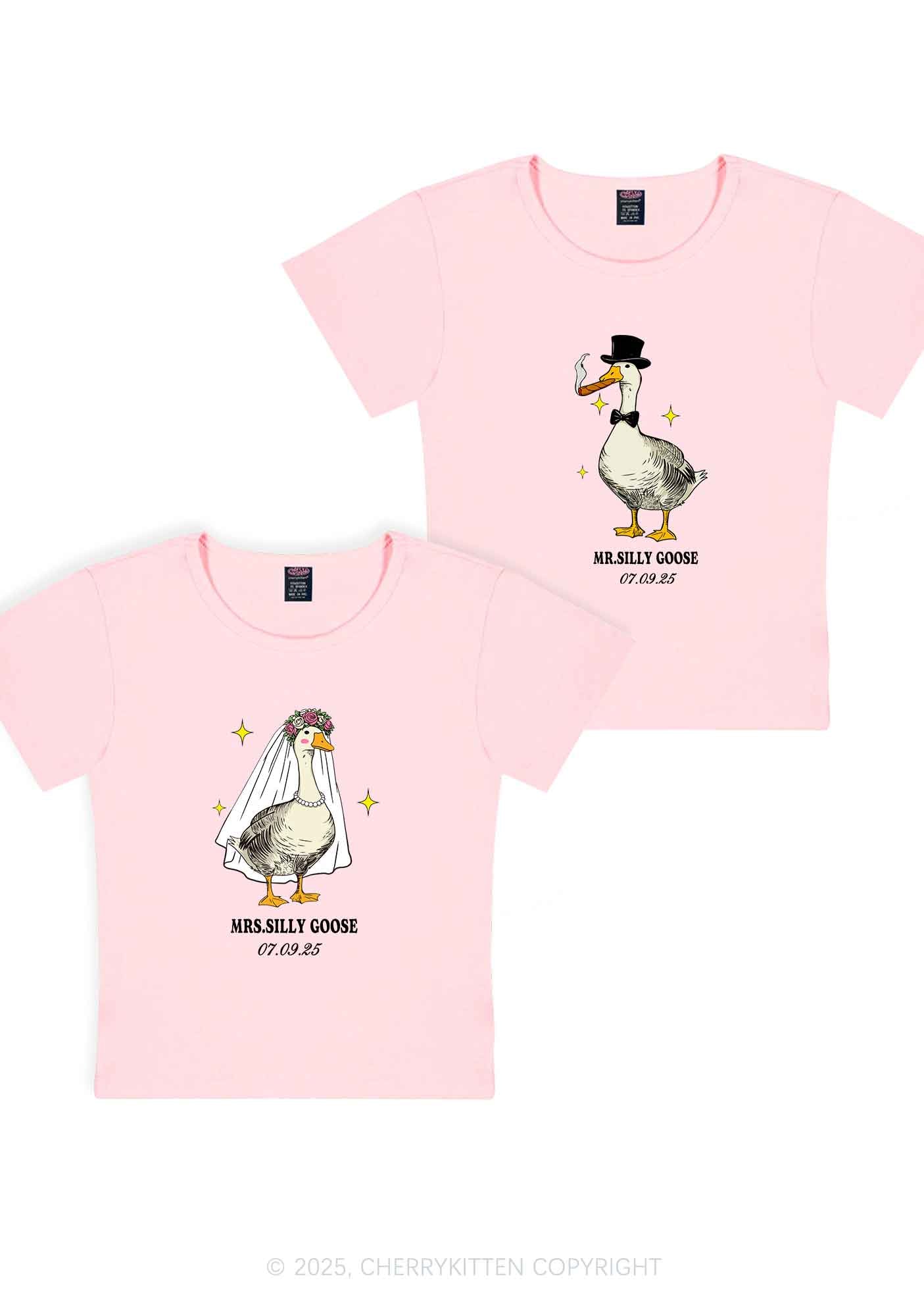 Mr Silly Goose Y2K Valentine's Day Baby Tee Cherrykitten
