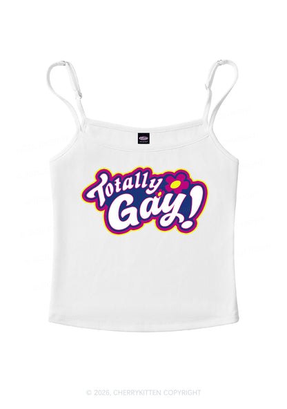 Totally Gay Pride Y2K Spaghetti Strap Cami Cherrykitten