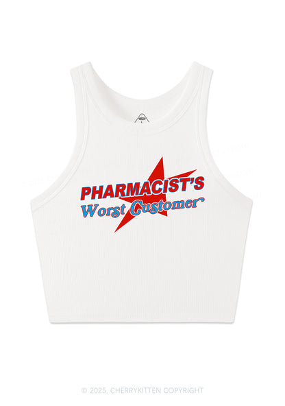 Pharmacists Worst Customer Y2K Crop Tank Top Cherrykitten