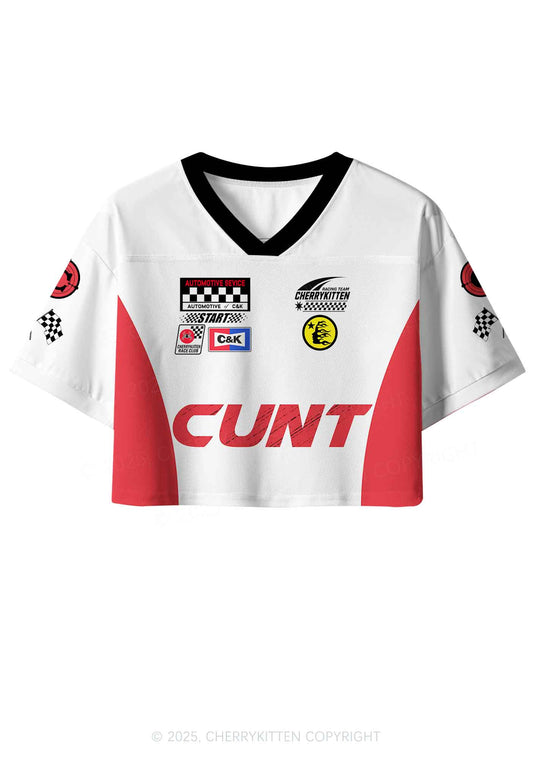 Custom Red Cxxt Y2K Crop Sport Jersey Shirts Cherrykitten