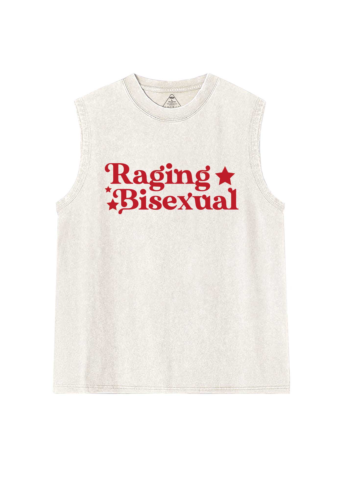 Raging Bisexual Stars Pride Y2K Washed Muscle Tank Cherrykitten