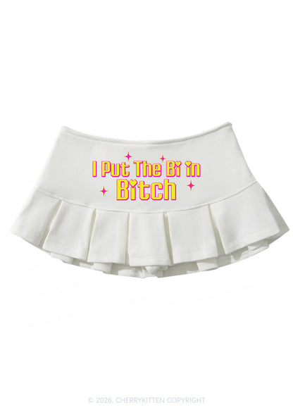 Put The Bi In Bxxch Pride Y2K Mini Pleated Skirts Cherrykitten