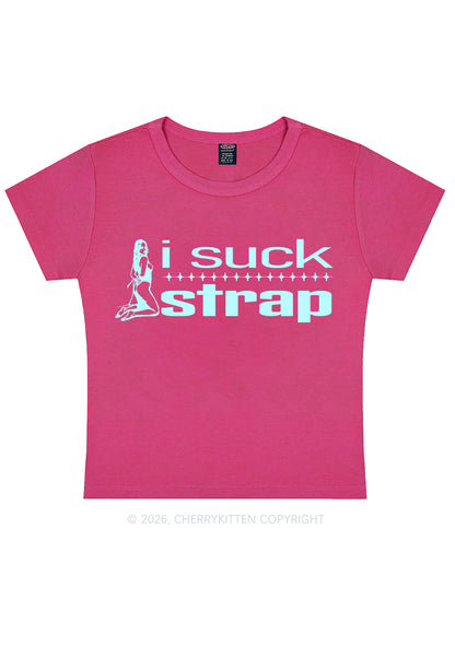 I Suck Strap Y2K Baby Tee Cherrykitten