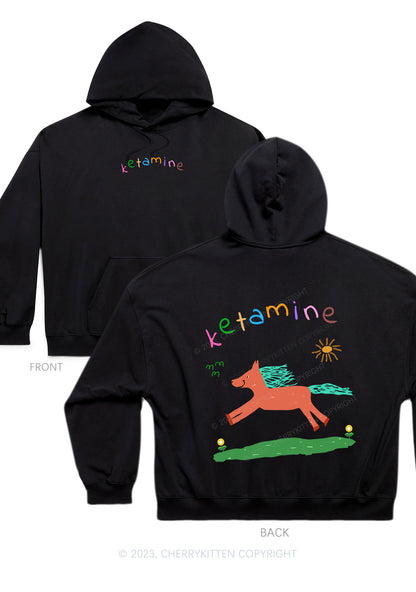 Orange Pony Y2K Hoodie Cherrykitten