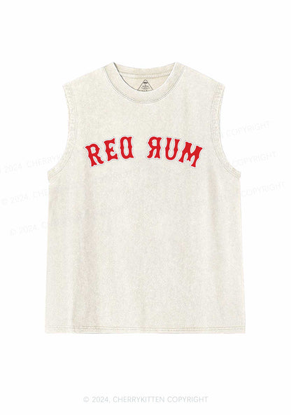Halloween Red Rum Y2K Washed Tank Cherrykitten