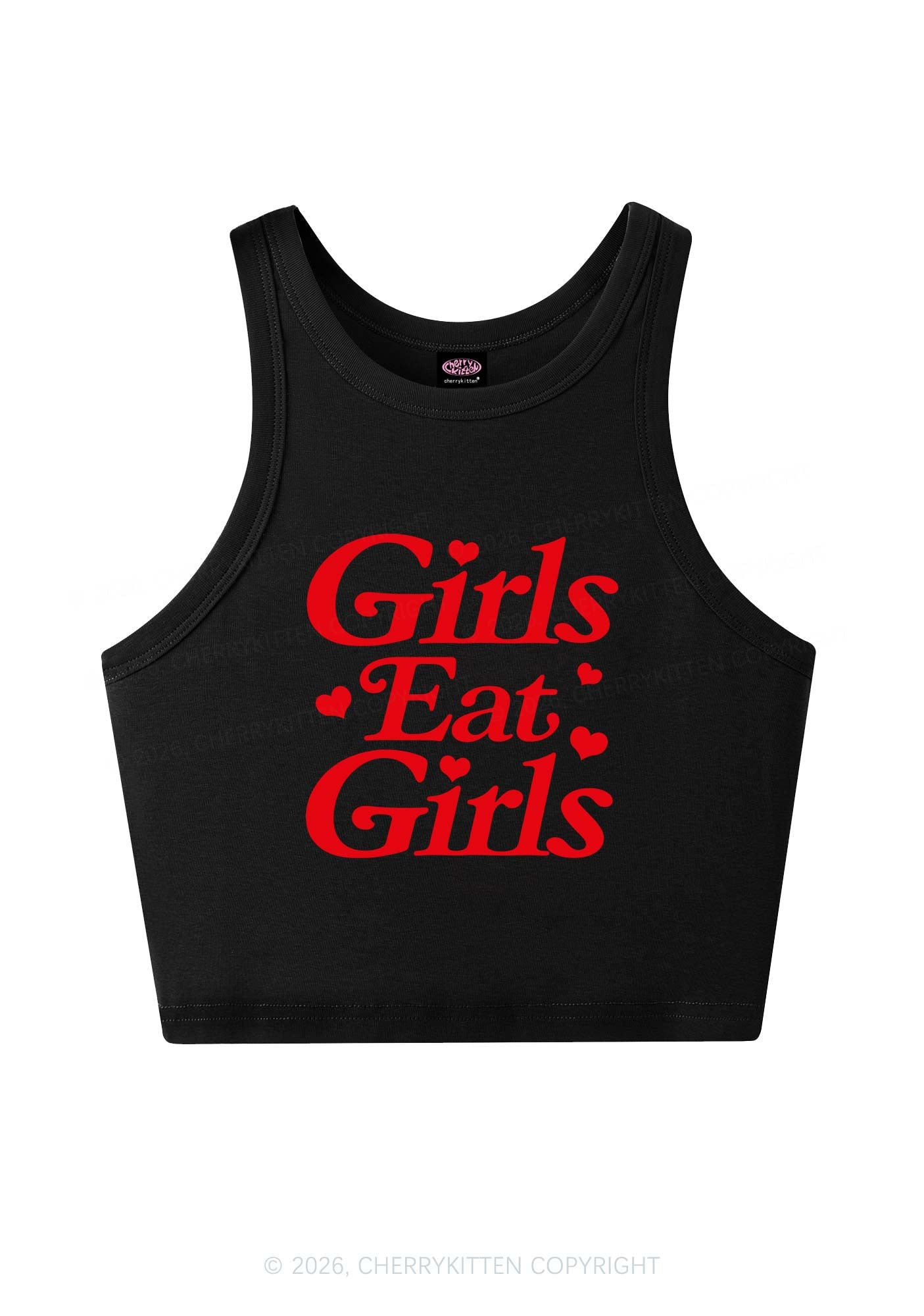 Girls Eat Girls Pride Y2K Crop Tank Top Cherrykitten
