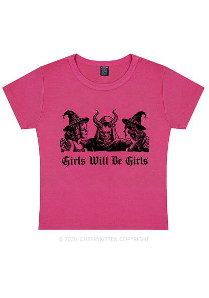 Halloween Witch Girl Y2K Baby Tee Cherrykitten