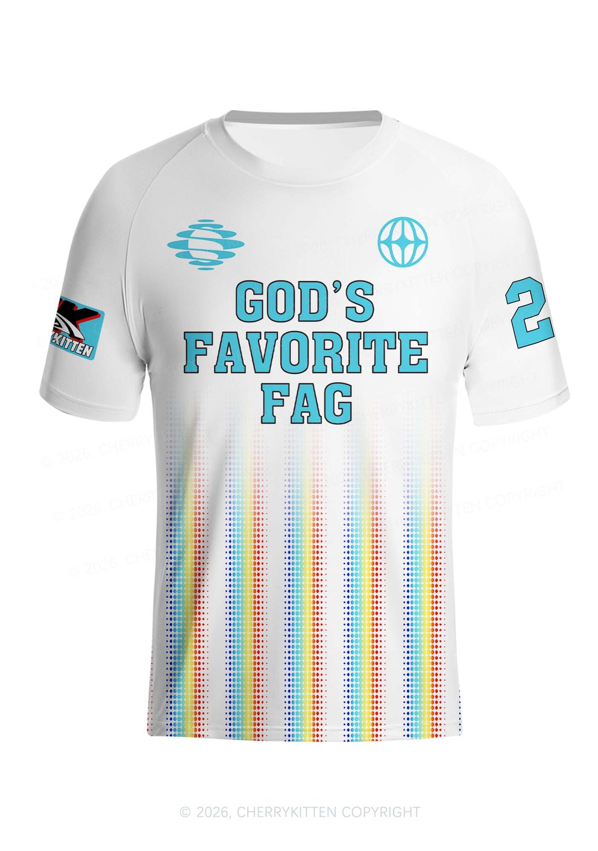 Gods Favorite Fag Pride Y2K Football Jersey Shirts Cherrykitten