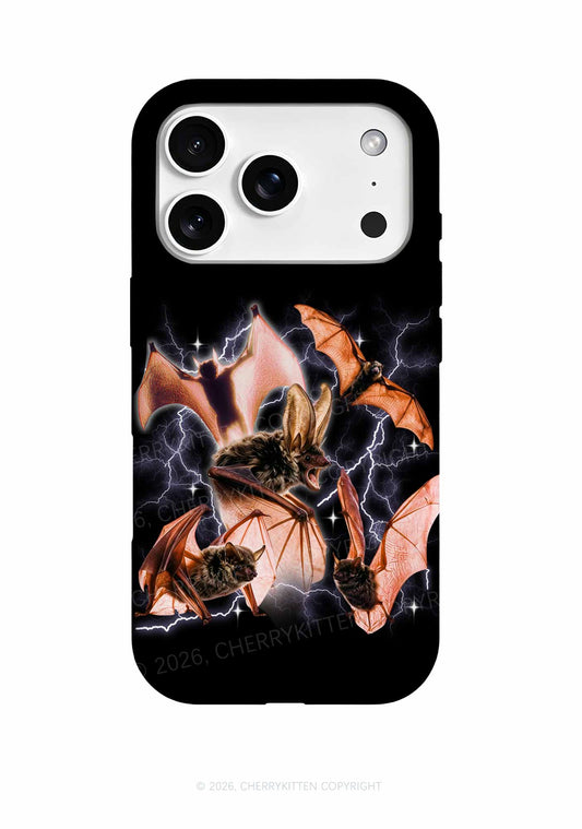 Halloween Bat In Lightning Y2K Phone Case Cherrykitten