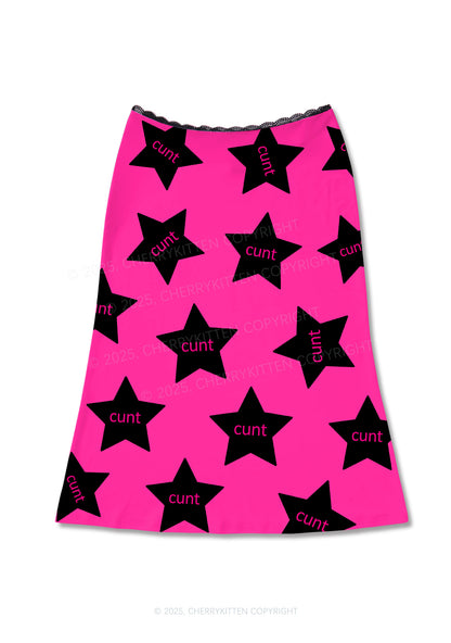 Cxxt Stars Y2K Print Midi Skirt Cherrykitten